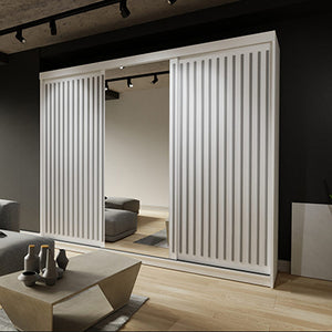 Royal Wardrobe Multiple Sizes - Available in Grey, White or Oak