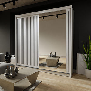 Royal Wardrobe Multiple Sizes - Available in Grey, White or Oak