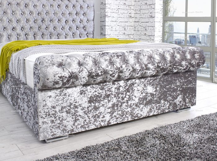 Sleigh (Divan) Bed - Ottoman/Non-Ottoman - Multiple Colour Option
