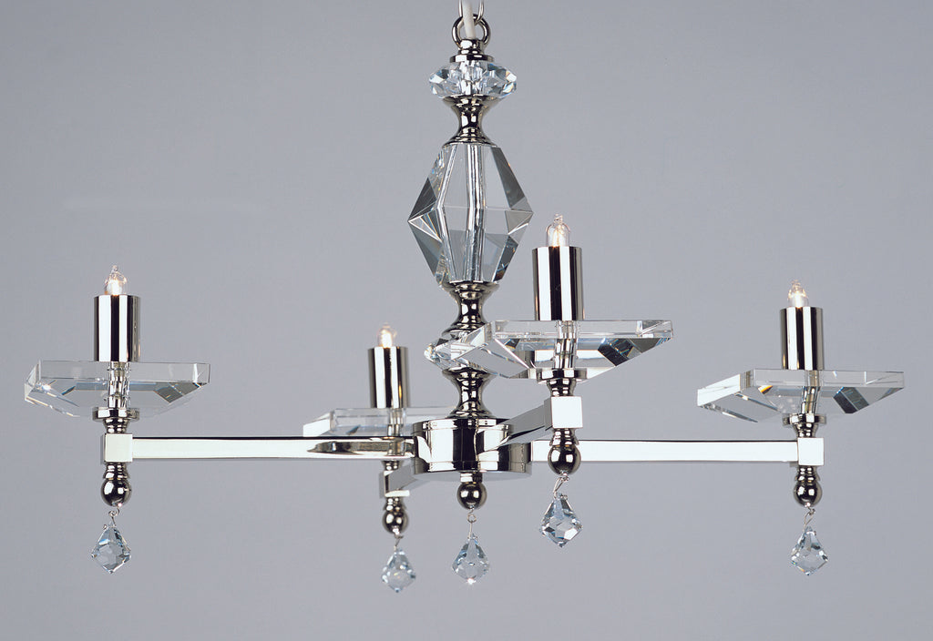 Darwin 4 Arm Optic Glass Chandelier Small/Large