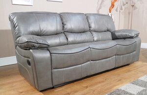 Verona Recliner Sofa - Available in Black, Brown and Grey