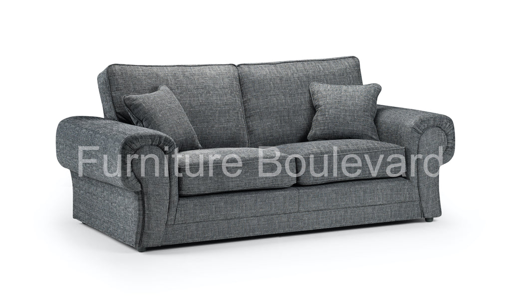 Ruby Grey Fabric Corner Sofa/3+2 Sofa/Armchair/Stool