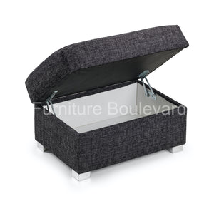 Ruby Grey Fabric Corner Sofa/3+2 Sofa/Armchair/Stool