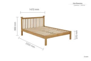 Santana Chunky Oak Bed