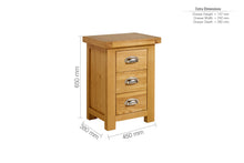 Load image into Gallery viewer, Santana Small/Large 3 Drawers Bedside Table
