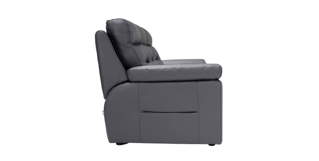 Amalfi Leather Sofa - Available in Dark Grey or Light Grey