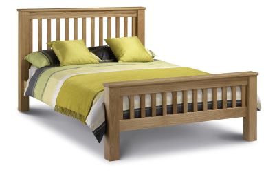 Amsterdam Oak Bed - High Foot End & Low Foot