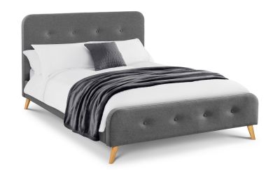 Astrid Curved Retro Fabric Bed