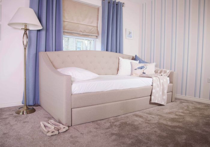Aurora Fabric Daybed With Trundle - Available in Grey