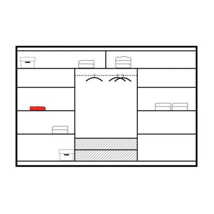 Paris Sliding Door Wardrobe Graphite