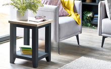 Load image into Gallery viewer, Bordeaux Dark Grey Lamp Table - 38cm D x 44cm W x 55cm H
