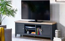 Load image into Gallery viewer, Bordeaux Dark Grey TV Unit/Media Unit - 40cm D x 150cm W x 62cm H
