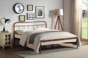 Burton Modern Metal Bed Frame - Copper, Black or White - Available in Single, Small Double, Double & KingSize