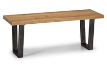 Load image into Gallery viewer, Brooklyn Bench With V legs - Dark Oak/Light Oak
