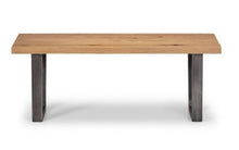 Load image into Gallery viewer, Brooklyn Bench With V legs - Dark Oak/Light Oak
