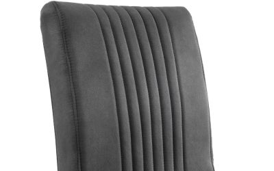 Brooklyn Dining Chair - Available in Brown Faux Leather & Square gunmetal or Charcoal Grey