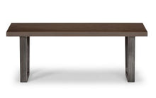 Load image into Gallery viewer, Brooklyn Bench With V legs - Dark Oak/Light Oak
