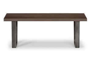 Brooklyn Bench With V legs - Dark Oak/Light Oak