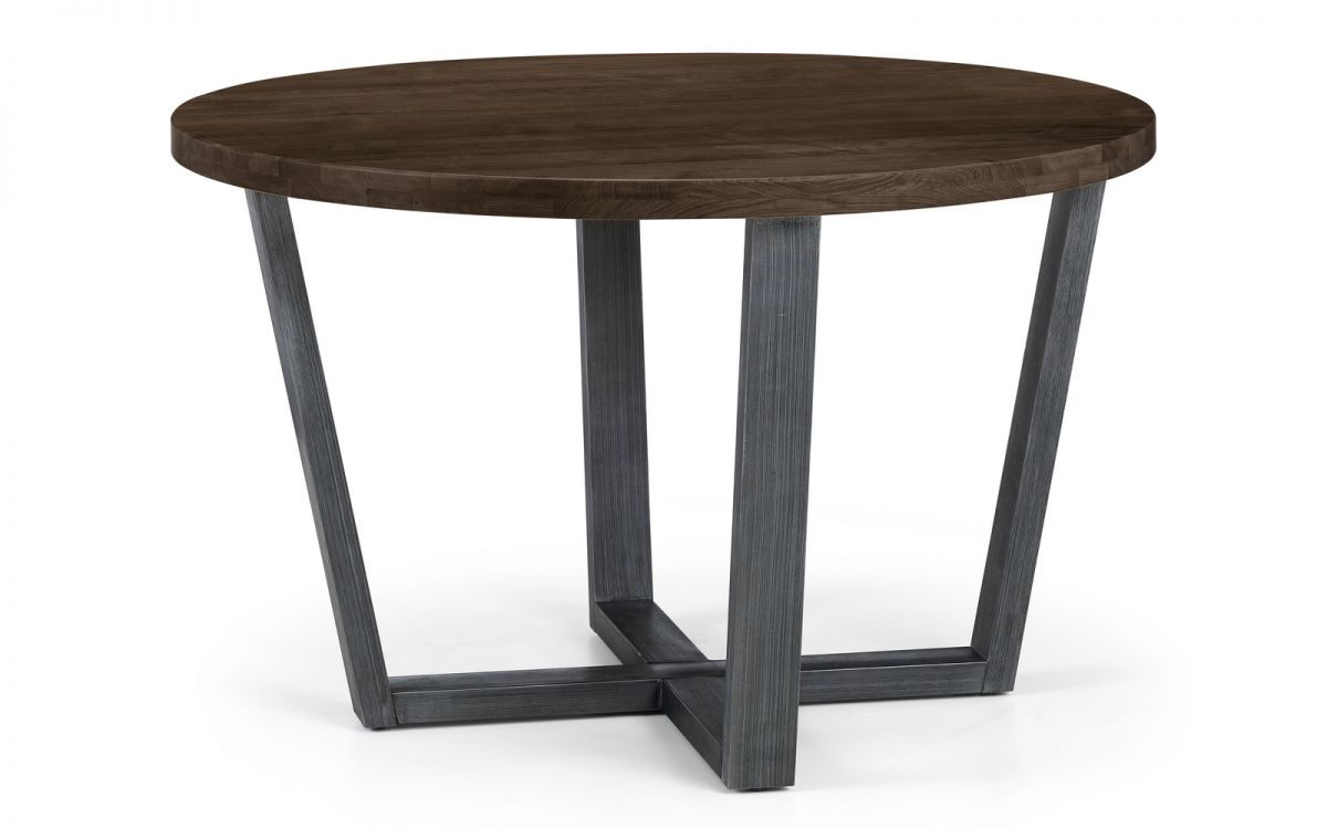 Brooklyn Round Table - Dark Oak or Light Oak - 120cm D x 120cm W x 76cm H