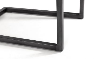 Brooklyn Dining Chair - Available in Brown Faux Leather & Square gunmetal or Charcoal Grey