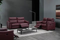 Livorno Recliner Sofa - Available in Wine (Red) or Smoke (Grey)