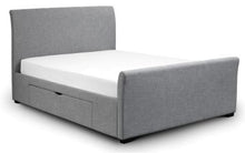 Load image into Gallery viewer, Capri Fabric Bed with 2 Drawers - Dark Grey Velvet or Light Grey Velvet
