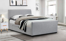 Load image into Gallery viewer, Capri Fabric Bed with 2 Drawers - Dark Grey Velvet or Light Grey Velvet
