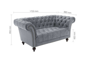 Chester Sofa - Grey or Midnight Blue - Available in 3+2 Seaters