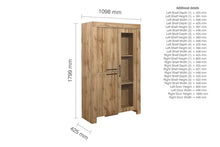 Load image into Gallery viewer, Compton Display Cabinet - Oak Brown
