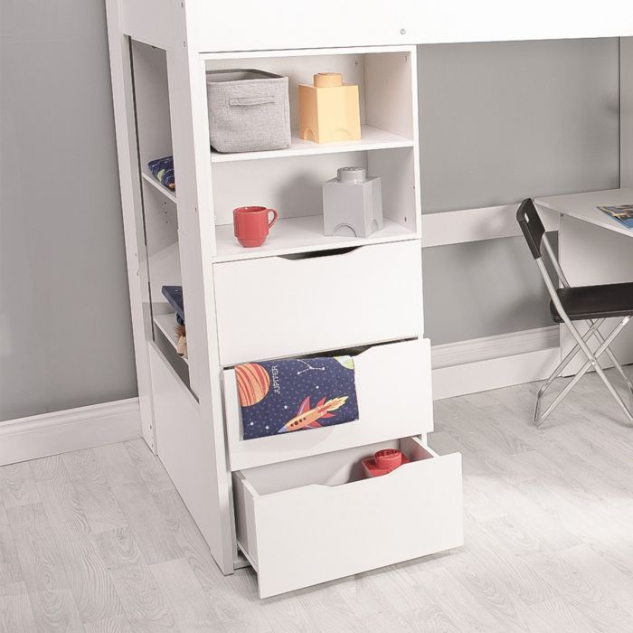 White Cosmin Wardrobe/Shelving Unit