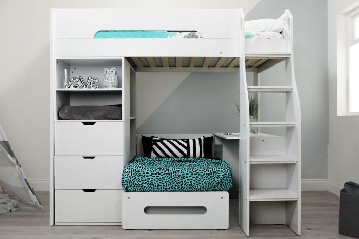 Cosmic Storage Sleeper Bed - White