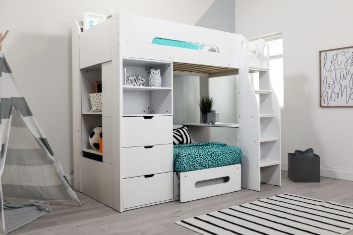Cosmic Storage Sleeper Bed - White