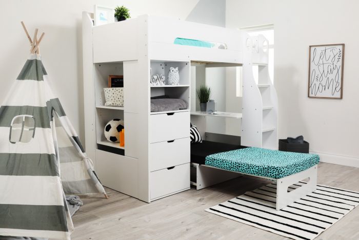Cosmic Storage Sleeper Bed - White