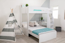 Load image into Gallery viewer, Cosmic L-Shaped Triple Bunk Bed - White
