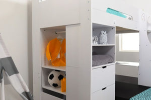 White Cosmin Wardrobe/Shelving Unit