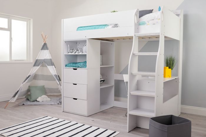 Cosmic Storage Sleeper Bed - White
