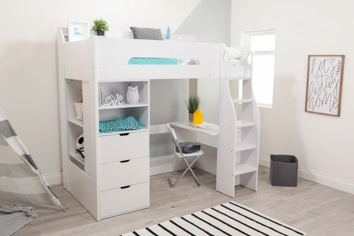 Cosmic Storage Sleeper Bed - White