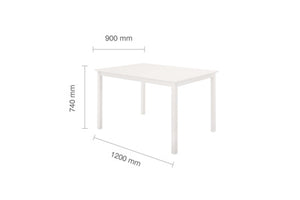 Cottesmore Rectangle Dining Set with 4/6 Upton Chairs - White