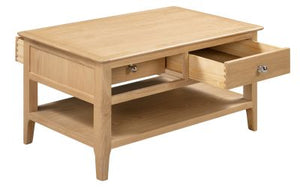 Cotswold Oak Coffee Table - 55cm D x 100cm W x 50cm H