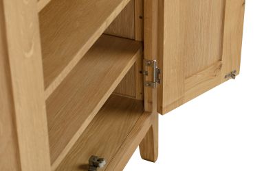 Cotswold Oak Shoe Cabinet/Cuboard - 36cm D x 60cm W x 94cm H