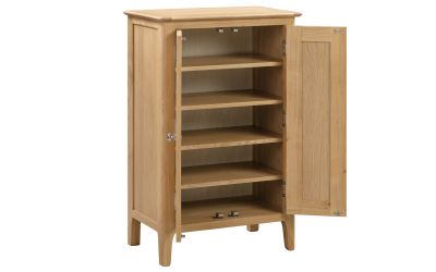 Cotswold Oak Shoe Cabinet/Cuboard - 36cm D x 60cm W x 94cm H