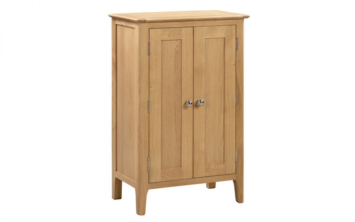 Cotswold Oak Shoe Cabinet/Cuboard - 36cm D x 60cm W x 94cm H