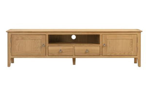 Cotswold Oak TV Unit/Media Unit - 38cm D x 180cm W x 48cm H