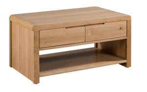 Curve Oak Coffee Table - 60cm D x 100cm W x 50cm H