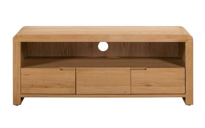 Curve Oak TV Unit/Mdeia Unit - 45cm D x 115cm W x 50cm H