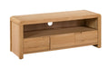 Curve Oak TV Unit/Mdeia Unit - 45cm D x 115cm W x 50cm H