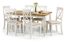 Load image into Gallery viewer, Davenport Dining Table - White &amp; Oak - 90cmD x 150cmW x 75cmH
