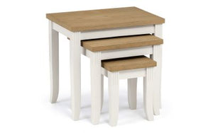 Daventport - Nest of 3 Tables - White and Oak