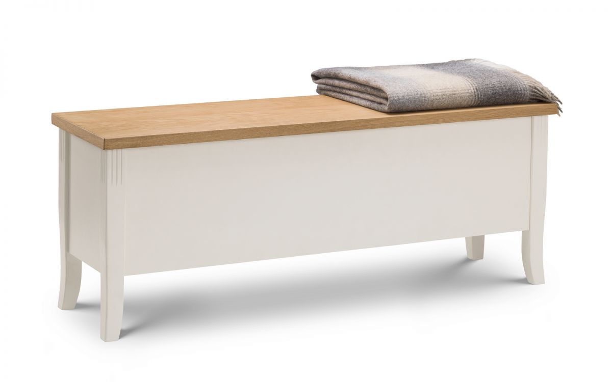 Daventport - Storage/Ottman Bench - White and Oak