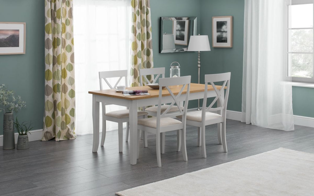 Davenport Dining Table - Oak & elephant Grey - 90cmD x 150cmW x 75cmH